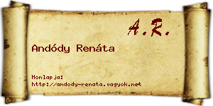 Andódy Renáta névjegykártya